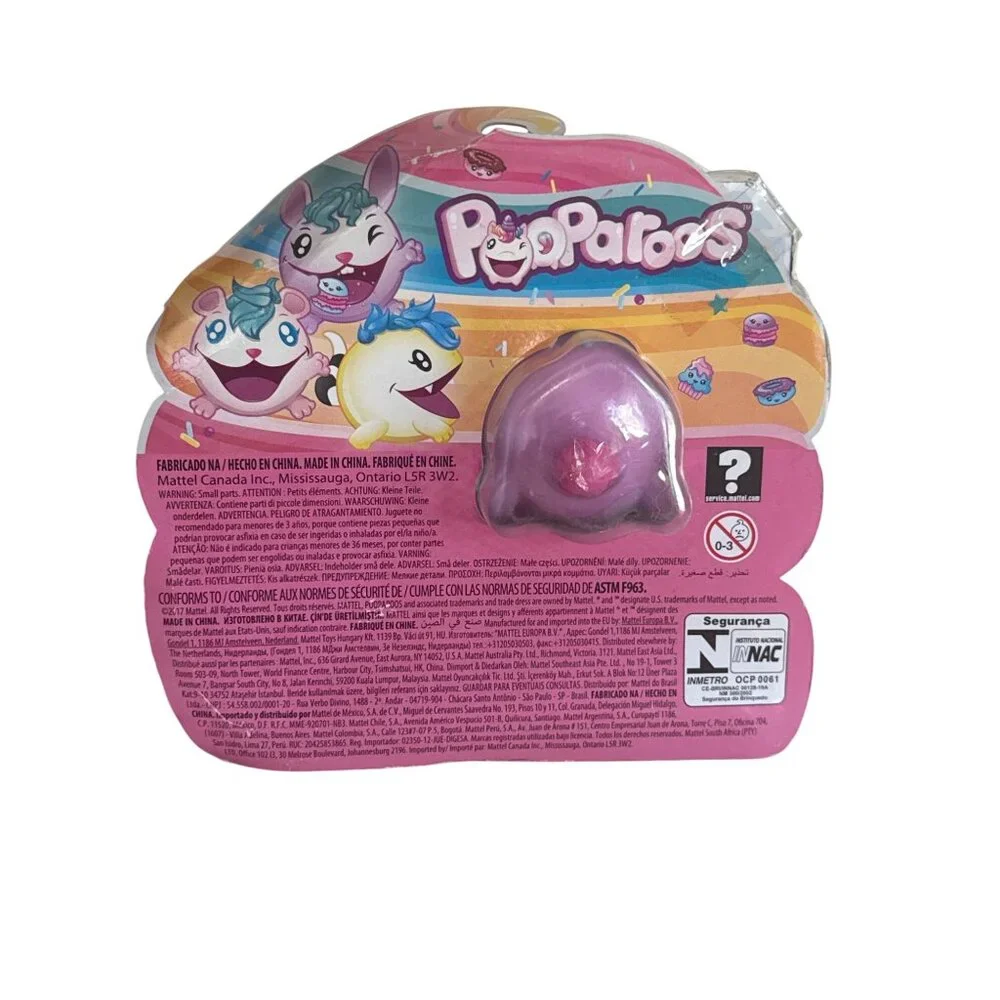 Pooparoos Purple Bunny Figure Teal Hair Surpriseroos Mattel “New”